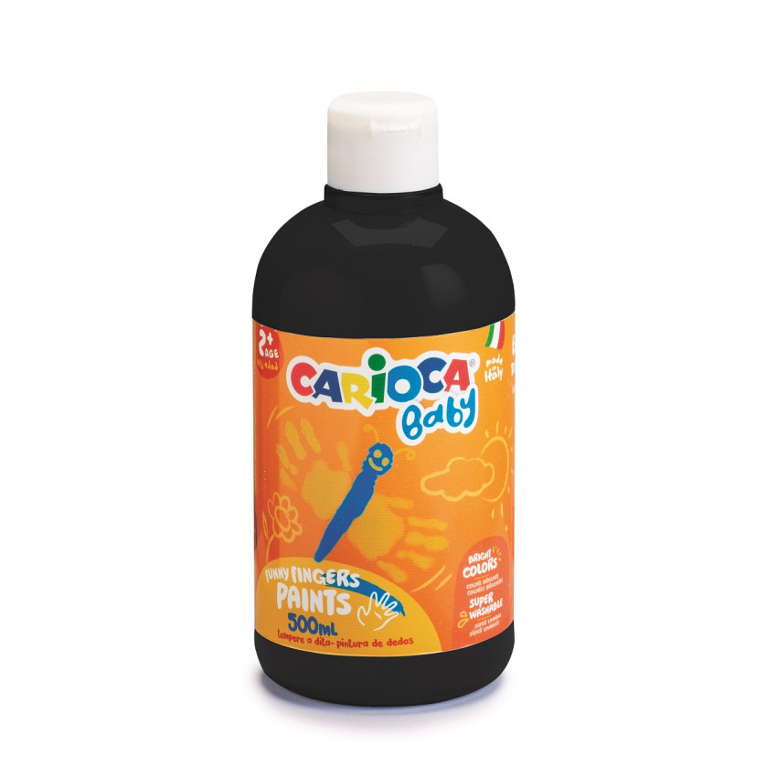 Prstová farba Baby Carioca 500ml čierna