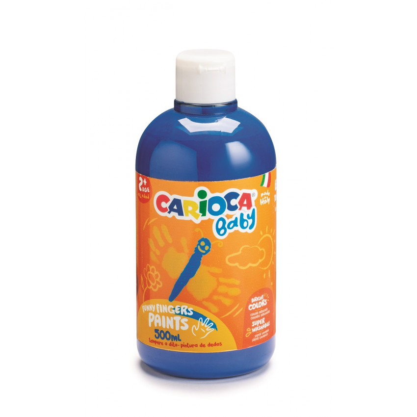 Prstová farba Baby Carioca 500ml modrá