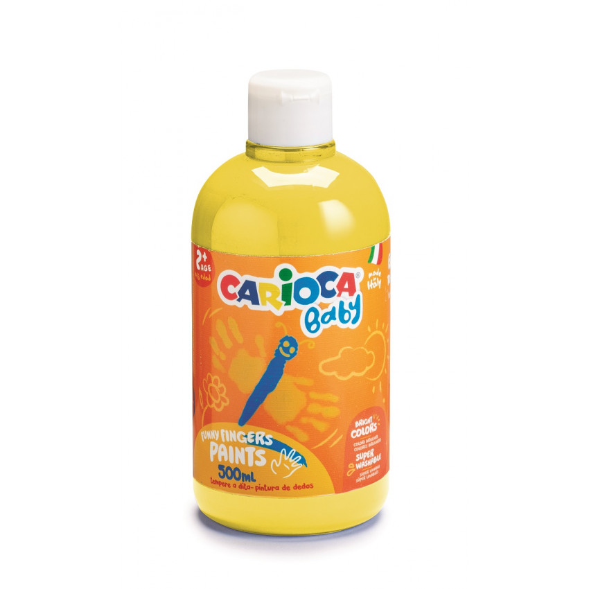 Prstová farba Baby Carioca 500ml žltá