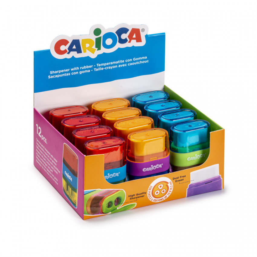 Farebné strúhatko so zásobníkom s dvojitým otvorom s gumou