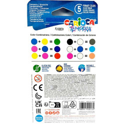 Temperové farby Carioca 12 ml 5 ks 