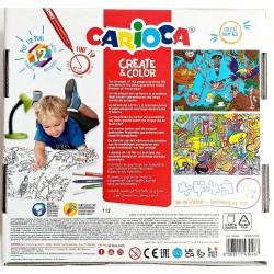 Vyfarbovacie puzzle 35 ks CITY a JUNGLE