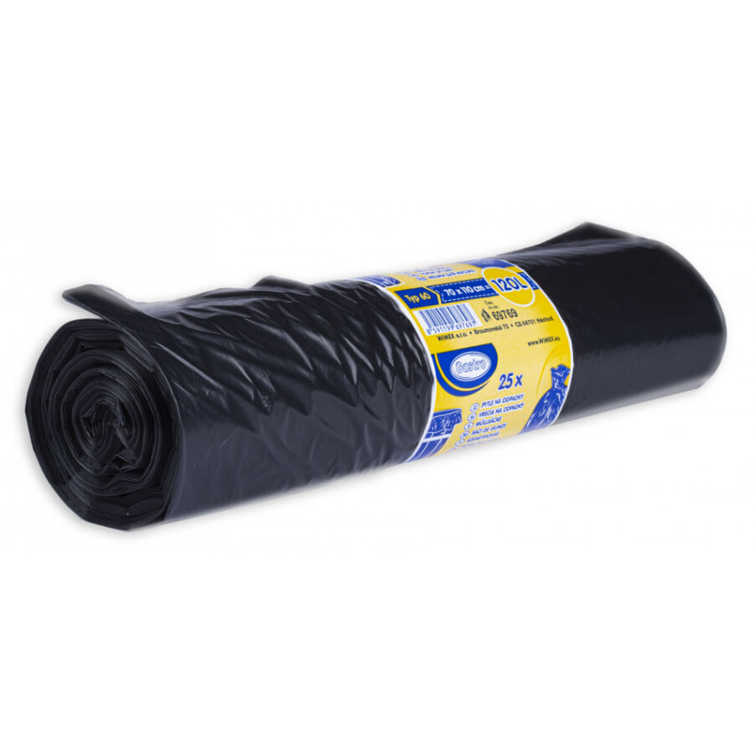 Vrece na odpadky 25ks- 70L, LDPE 57,5 x 100 Typ 40 čierne