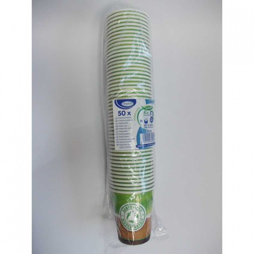 Pohár papierový 280ml 50 ks bio