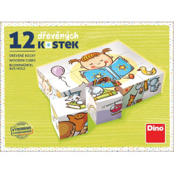 Drevené kocky Pekný deň – 12 kociek