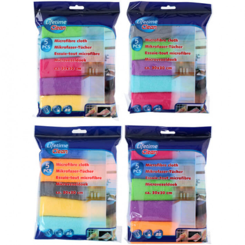 Mikrovláknová utierka 30 x 30cm 5ks