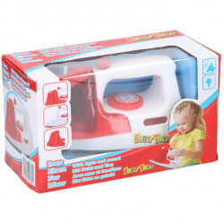 Žehlička na baterky so zvukom a svetlom 18cm červená