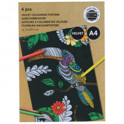 Omaľovánka Zamatové farebné plagáty 4ks