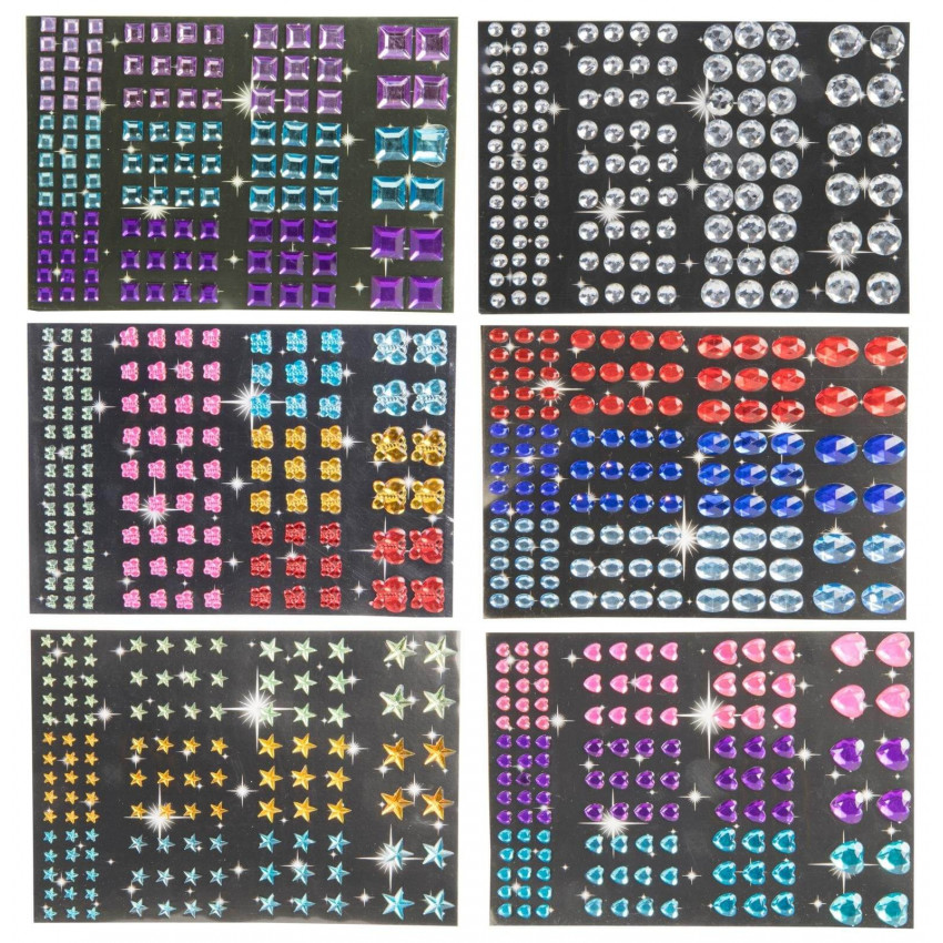 kryštálikové samolepky, krištál