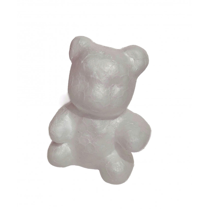 Polystyrénový medvedík 7,5cm 4ks