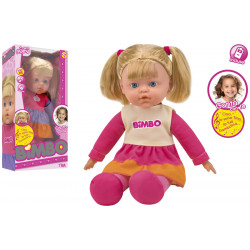 Bábika s mäkkým telíčkom BIMBO  Tina hrajúca 44cm