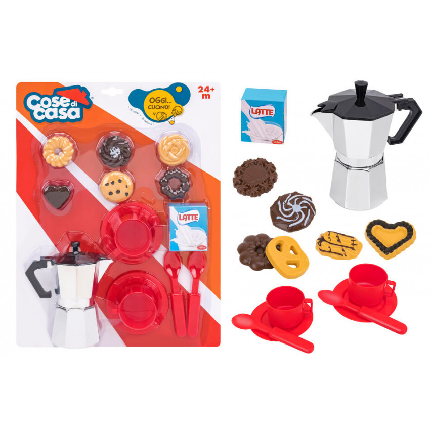 Kávová súprava s pohárikmi a príslušenstvom