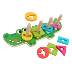 SIRWOOD Drevenný krokodýli vkladačka