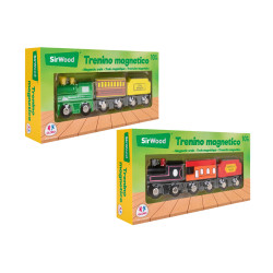 SIRWOOD Drevenný vlak magnetický 3ks