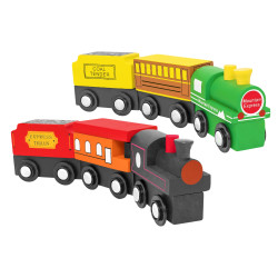 SIRWOOD Drevenný vlak magnetický 3ks