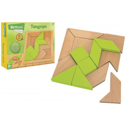 Drevený Tangram puzzle skladačka SirWood 15 ks