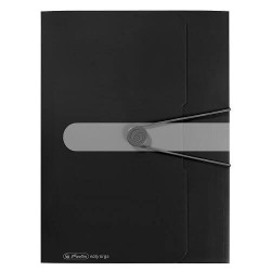 Plastový box s gumičkou Herlitz Easy Orga A4 PP čierny