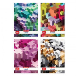 3 ks Zošit Herlitz A4 40 listov linajkový s parciálnym lakom Tetris