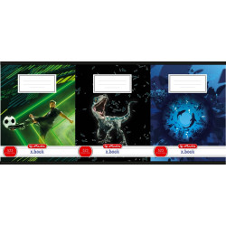 Zošit Herlitz 523 A5 linajkový 70g/m2 futbal, dino, more
