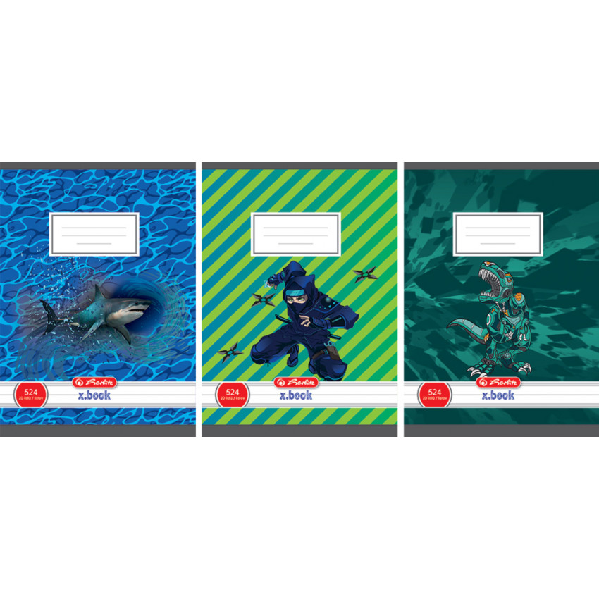 Zošit Herlitz 524 A5 linajkový 70g/m2 mix motívov chlapci