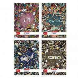 Zošit Herlitz A4 40 listov linajkový s parciálnym lakom Doodle