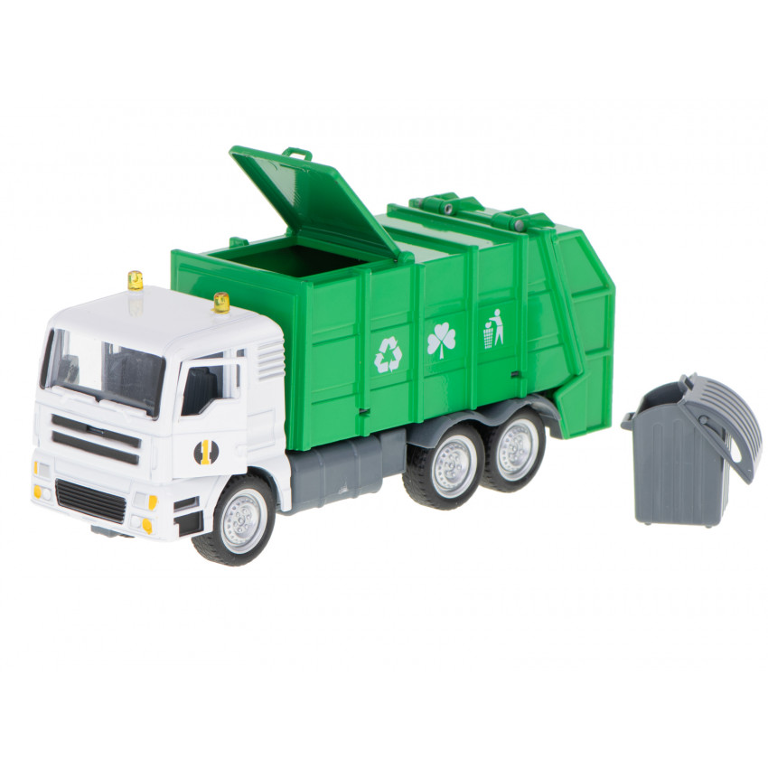 kovový model auta, smetiarske auto