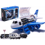 Transportné lietadlo + 3 Policajné autá - záchranári