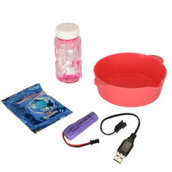 Bublifuková pištol 48 bublín naraz ružová