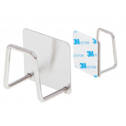 2ks Kúpelňový háčik kovový široký, samolepiaci 3M