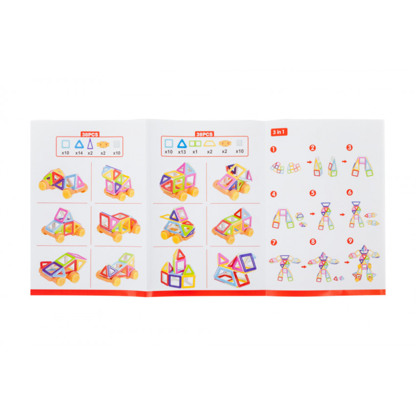 Stavebnica magnetické bloky MAGICKÝ MAGNET MINI 38KS 3+ V2
