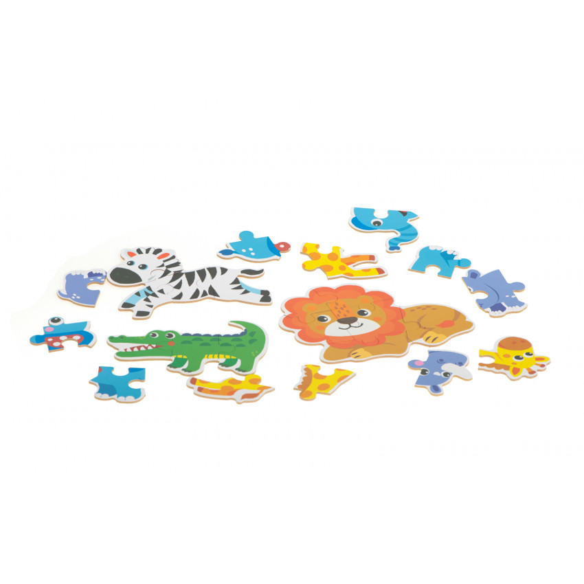 Edukaná hračka morské safari, 25 puzzle, kovový box