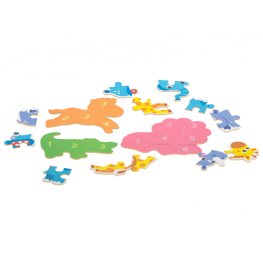 Edukaná hračka morské safari, 25 puzzle, kovový box