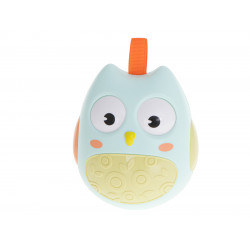 Zmyslová sova hojdacia, zvoniaca s pohybujúcimi očami modrá