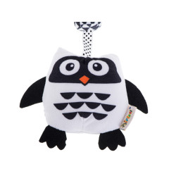 Kontrastná edukačná senzorická hrkálka SOVA