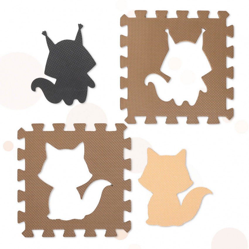 Penové puzzle zvieratká 85 cm X 85 cm X 1 cm 9 ks 