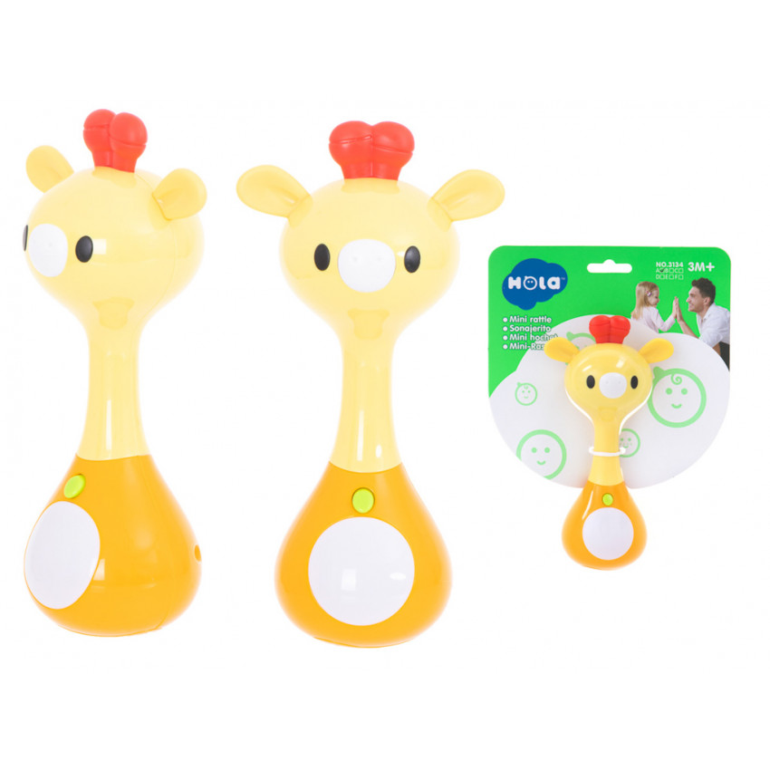 Kojenecké hryzátko, hrkálka žirafa so zvukmi a svetlom 