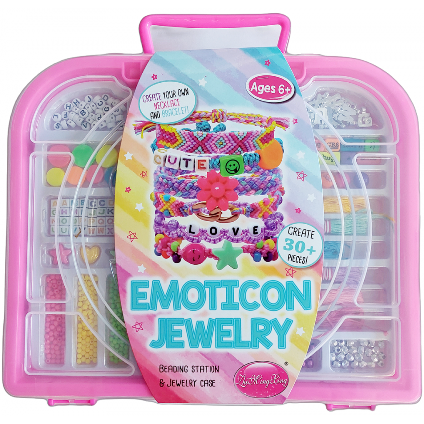 Korálky na výrobu šperkových náramkov v kufríku