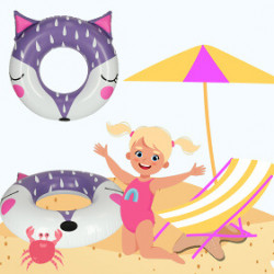 Nafukovacie koleso 80cm Líška