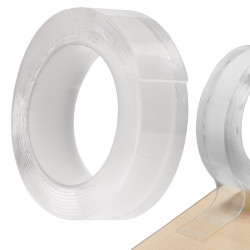Obojstranná akrylová páska viackrát použiteľná 30mm x 3m transparentná 