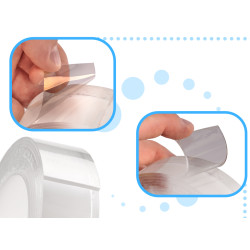 2ks Obojstranná akrylová páska viackrát použiteľná 30mm x 3m transparentná 