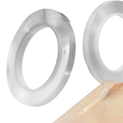 Obojstranná akrylová páska viackrát použiteľná 10mm x 3m transparentná 