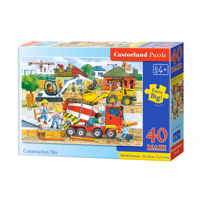 Castorland Puzzle Maznáčikovia v parku MAXI 40 dielikov Stavenisko