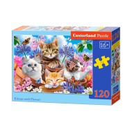 Castorland Puzzle Mačiatka v kvetináčoch 120