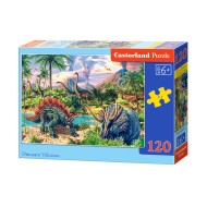 Castorland Puzzle Dinosaurie vulkán 120 dielikov