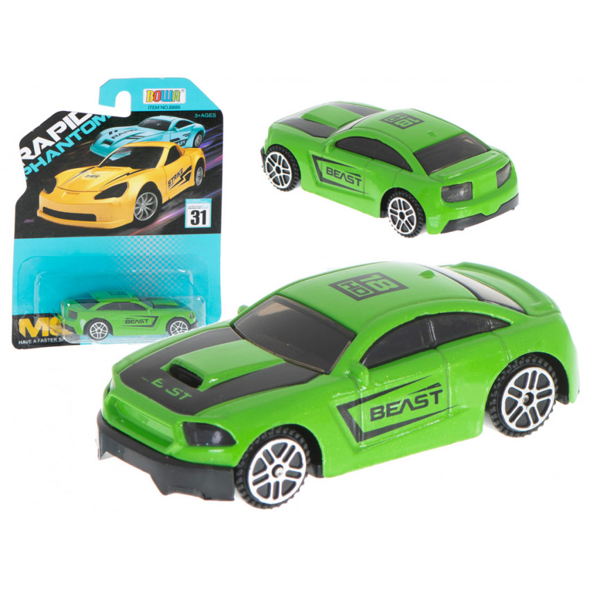 Kovové auto na blistri 6,5cm čierne