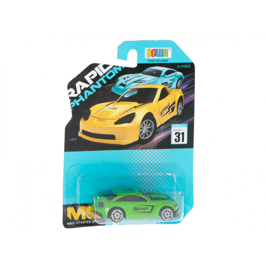 Kovové auto na blistri 6,5cm čierne