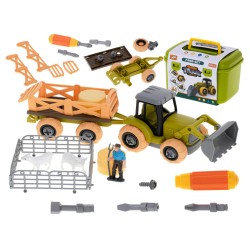 Farma traktor s otočnou vlečkou, šroubovacie v kufríku