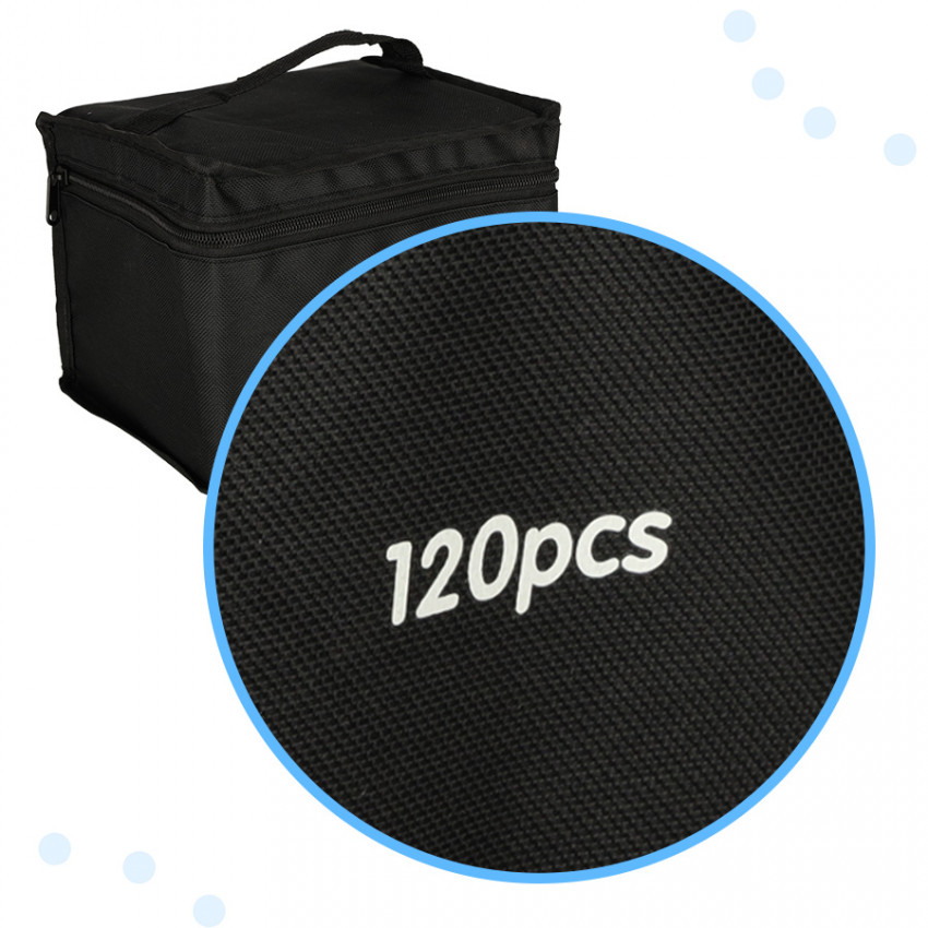 Obojstrané liehové popisovače v kufríku 120 ks + stojan