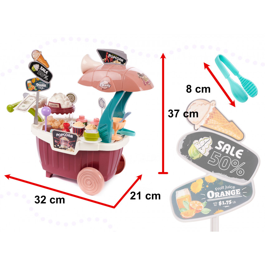 Pop corn vozík na baterky