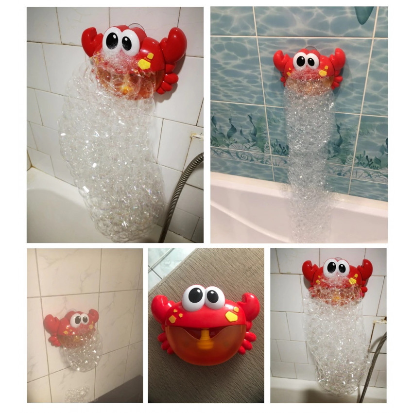 Bublifukový stroj krab do vane na baterky